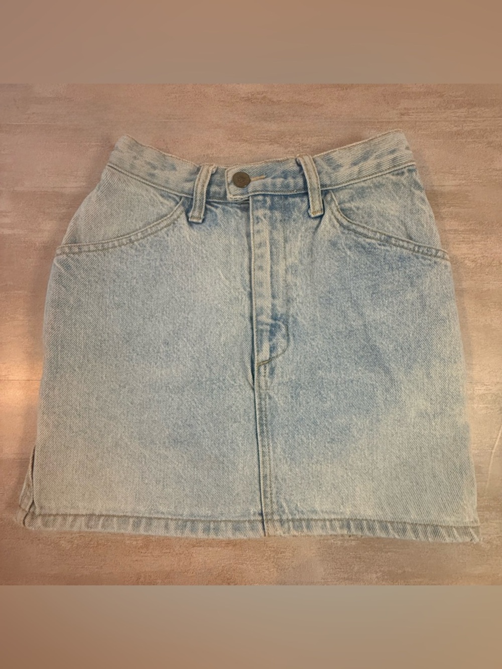 Vintage Guess Georges Marciano USA Made Acid Wash Denim Mini Skirt Size 27